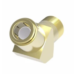 1880X6X6 By Danfoss | Quick Connect Air Brake Adapter | Male Connector 45° Elbow | 3/8" Tube OD X 3/8" Male NPTF | Brass -Hose Ware House Danfoss Brass 1880X Adapter 3 15854e05 d19a 4993 b393 dcbbafc60aaa