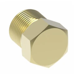 3152X4Z By Danfoss | Pipe Adapter | Hex Head Plug (with Sealant) | 1/4" Male NPTF (Short Thread) | Brass -Hose Ware House Danfoss Brass 3152X Adapter 3 211870f0 f080 4c70 923b c1c8596912b2