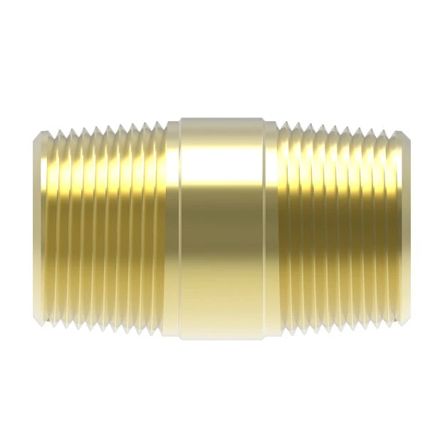 3326X8 By Danfoss | Pipe Adapter | Close Nipple | 1/2" Male NPTF X 1/2" Male NPTF | Brass 2 3326X8 By Danfoss | Pipe Adapter | Close Nipple | 1/2" Male NPTF X 1/2" Male NPTF | Brass - Image 2