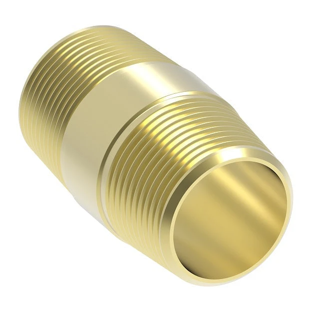 3326X8 By Danfoss | Pipe Adapter | Close Nipple | 1/2" Male NPTF X 1/2" Male NPTF | Brass 3 3326X8 By Danfoss | Pipe Adapter | Close Nipple | 1/2" Male NPTF X 1/2" Male NPTF | Brass - Image 3