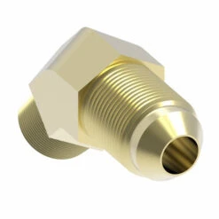 54X4 By Danfoss | Male Pipe/ SAE 45° Flare 45° Elbow Adapter | 1/8" Male NPTF X 1/4" Male SAE 45° Flare | Brass -Hose Ware House Danfoss Brass 54X Adapter 3 5530a779 0973 4d06 a92c 0848a6c0a512