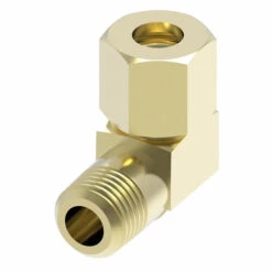 69X8 By Danfoss | Compression Fitting | Male Connector 90° Elbow | 1/2" Tube OD X 3/8" Male NPTF | Brass