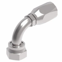 EJ5362-1212S By Danfoss | Female ORS Swivel 90° Tube Elbow Field Attachable Fitting | FC800 EverCool | -12 Female O-Ring Face Seal Swivel X -12 Reusable Hose End | Steel