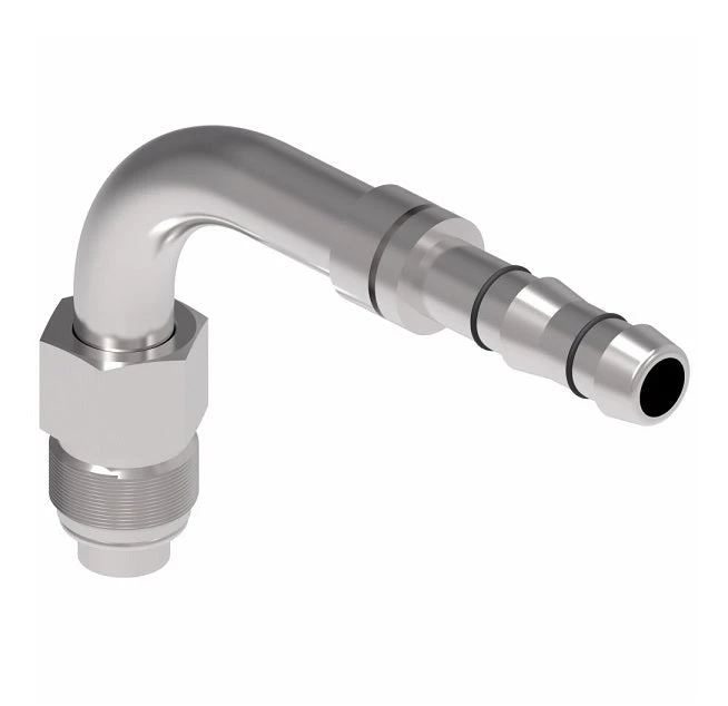 FJ3019-06-0810S E-Z Clip System By Danfoss | Male O-Ring 90° Elbow (Short Pilot) | A/C Refrigeration Fitting | -08 Male O-Ring Short Pilot X -10 Hose Barb | Steel 3 FJ3019-06-0810S E-Z Clip System By Danfoss | Male O-Ring 90° Elbow (Short Pilot) | A/C Refrigeration Fitting | -08 Male O-Ring Short Pilot X -10 Hose Barb | Steel - Image 3