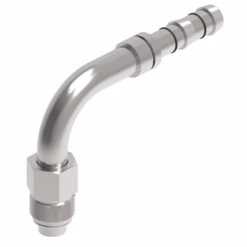 FJ3019-08-1210S E-Z Clip System By Danfoss | Male O-Ring 90° Elbow (Short Pilot) | A/C Refrigeration Fitting | -12 Male O-Ring Short Pilot X -10 Hose Barb | Steel