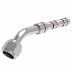 FJ3055-05-1010S E-Z Clip System By Danfoss | Female O-Ring 45° Elbow (Short Pilot) | A/C Refrigeration Fitting | -10 Female O-Ring Short Pilot X -10 Hose Barb | Steel