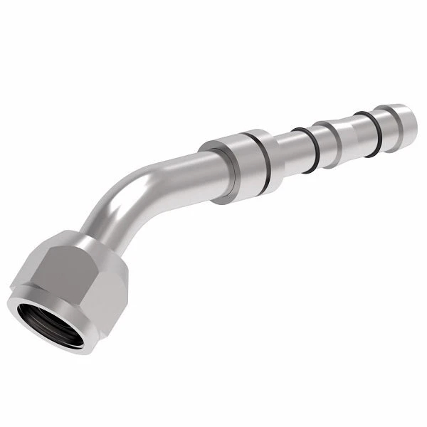 FJ3055-01-0606S E-Z Clip System By Danfoss | Female O-Ring 45° Elbow (Short Pilot) | A/C Refrigeration Fitting | -06 Female O-Ring Short Pilot X -06 Hose Barb | Steel 1 FJ3055-01-0606S E-Z Clip System By Danfoss | Female O-Ring 45° Elbow (Short Pilot) | A/C Refrigeration Fitting | -06 Female O-Ring Short Pilot X -06 Hose Barb | Steel