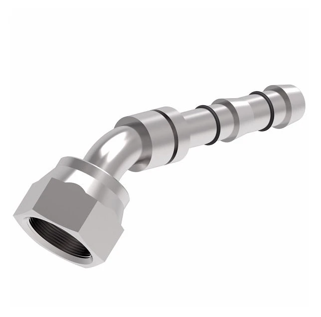 FJ3161-03-1010S E-Z Clip System By Danfoss | Female ORS Swivel 45° Elbow | A/C Refrigeration Fitting | -10 Female O-Ring Face Seal Swivel X -10 Hose Barb | Steel 1 FJ3161-03-1010S E-Z Clip System By Danfoss | Female ORS Swivel 45° Elbow | A/C Refrigeration Fitting | -10 Female O-Ring Face Seal Swivel X -10 Hose Barb | Steel
