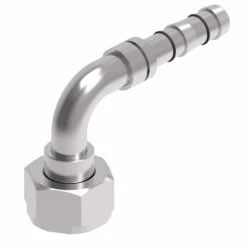 FJ3225-1010S E-Z Clip System By Danfoss | Female Rotalok 90° Elbow | A/C Refrigeration Fitting | -10 Female Rotalok X -10 Hose Barb | Steel