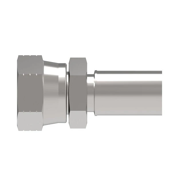32-632-C By Danfoss | Conv-O-Crimp | Female 37° JIC Swivel Convoluted Hose Fitting | -32 Female 37° JIC Swivel X -32 Hose Barb | Carbon Steel - Image 2