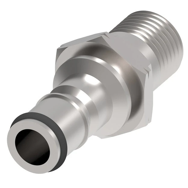 2KLF15 Hansen® By Danfoss | Food & Beverage Quick Disconnect Coupling | 2HKGL Series | 1/4" Male NPT X 1/4" Body Size | Plug For Liquid | NBR Seal | Stainless Steel 1 2KLF15 Hansen® By Danfoss | Food & Beverage Quick Disconnect Coupling | 2HKGL Series | 1/4" Male NPT X 1/4" Body Size | Plug For Liquid | NBR Seal | Stainless Steel