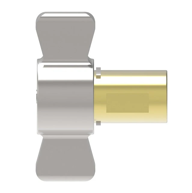 5100-S5-10B Hansen® By Danfoss | Quick Disconnect Coupling | 5100 Series | 1/2" Female NPT X 5/8" Thread To Connect | Socket | NBR Seal | Valved With Wing Nut Less Flange | Brass/Steel 2 5100-S5-10B Hansen® By Danfoss | Quick Disconnect Coupling | 5100 Series | 1/2" Female NPT X 5/8" Thread To Connect | Socket | NBR Seal | Valved With Wing Nut Less Flange | Brass/Steel - Image 2