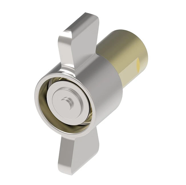 5100-S5-10B Hansen® By Danfoss | Quick Disconnect Coupling | 5100 Series | 1/2" Female NPT X 5/8" Thread To Connect | Socket | NBR Seal | Valved With Wing Nut Less Flange | Brass/Steel 3 5100-S5-10B Hansen® By Danfoss | Quick Disconnect Coupling | 5100 Series | 1/2" Female NPT X 5/8" Thread To Connect | Socket | NBR Seal | Valved With Wing Nut Less Flange | Brass/Steel - Image 3