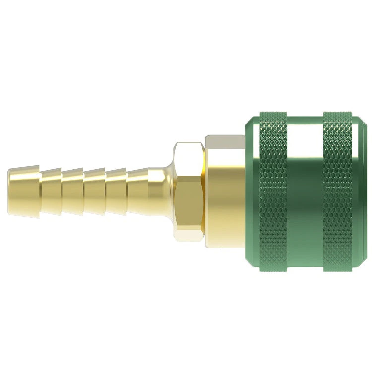 GR606P Hansen® By Danfoss | Quick Disconnect Coupling | 600 Series | Push-On Hose Barb End | 1/4" Hose ID X 1/4" Body Size | Standard Socket | Without Sleeve Lock | Buna-N Seal | Brass - Image 2