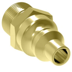 04R Hansen® By Danfoss | Quick Disconnect Coupling | 600 Series | 9/16" Male UNF X 1/4" Body Size | Standard Plug | Without Sleeve Lock | Buna-N Seal | Brass