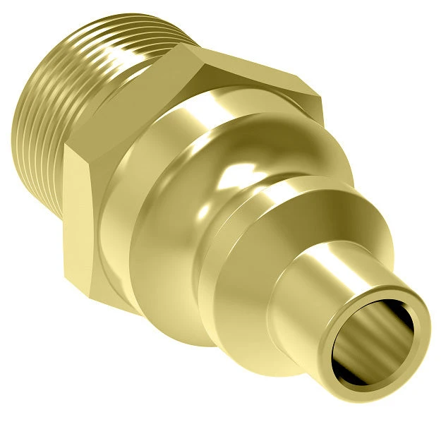 04R Hansen® By Danfoss | Quick Disconnect Coupling | 600 Series | 9/16" Male UNF X 1/4" Body Size | Standard Plug | Without Sleeve Lock | Buna-N Seal | Brass 1 04R Hansen® By Danfoss | Quick Disconnect Coupling | 600 Series | 9/16" Male UNF X 1/4" Body Size | Standard Plug | Without Sleeve Lock | Buna-N Seal | Brass