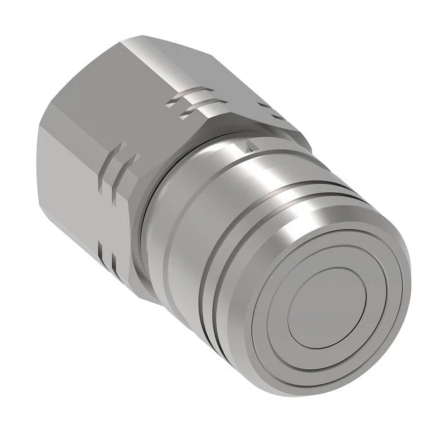 19FFS100BS Hansen® By Danfoss | Quick Disconnect Coupling | FF Series | 1" Female BSPP X 3/4" ISO 16028 Flat Face | Socket | NBR+AU Seal | Steel 1 19FFS100BS Hansen® By Danfoss | Quick Disconnect Coupling | FF Series | 1" Female BSPP X 3/4" ISO 16028 Flat Face | Socket | NBR+AU Seal | Steel