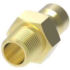 FTP253 Hansen By Danfoss | Thermal Management Quick Disconnect Coupling | Flo-Temp Series | 3/8" Male NPTF X 1/4" Body Size | Plug | Brass -Hose Ware House Danfoss Hansen Flo Temp Series Male Thread Plug 4 337882dd 2559 4a8f 9072 989fa7c727d1