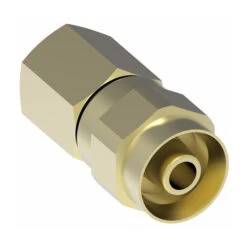 00904B-604 Weatherhead By Danfoss | Female 37° JIC Swivel Field Attachable Fitting | 009 "B" Series | -04 Female 37° JIC Swivel X -04 Reusable Hose End | Brass -Hose Ware House Danfoss Weatherhead 00904B Fitting 3 1