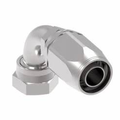 2RA6FRB6 Weatherhead By Danfoss | Female ORS Swivel 90° Elbow Field Attachable Fitting For 2 Wire Braided Hose | 2R Series | Complete Fitting | -06 Female O-Ring Face Seal Swivel X -06 Reusable Hose End | Steel -Hose Ware House Danfoss Weatherhead 2RA FRB Adapter 3 10bcacca 6602 4f7d 8c05 436934c1ce08