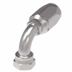 2RA16FRB16 Weatherhead By Danfoss | Female ORS Swivel 90° Elbow Field Attachable Fitting For 2 Wire Braided Hose | 2R Series | Complete Fitting | -16 Female O-Ring Face Seal Swivel X -16 Reusable Hose End | Steel