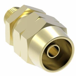 33808B-Y28 Weatherhead By Danfoss | Male Connector Field Attachable Fitting | 338 'B' Series DOT | -08 Male Pipe (PTF SAE Short) X -08 Reusable Hose End | Brass -Hose Ware House Danfoss Weatherhead 33806B DOT Fitting 3 42db3781 3153 494b 9e78 4db073bd895f