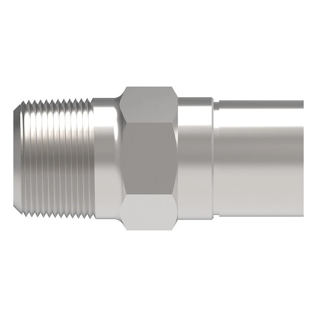 S-1106-2 Weatherhead By Danfoss | Everswage | Male Pipe Crimp Fitting For Everflex Hose | 5/16" Hose Barb X 3/8" Male NPT | 300 Stainless Steel 2 S-1106-2 Weatherhead By Danfoss | Everswage | Male Pipe Crimp Fitting For Everflex Hose | 5/16" Hose Barb X 3/8" Male NPT | 300 Stainless Steel - Image 2