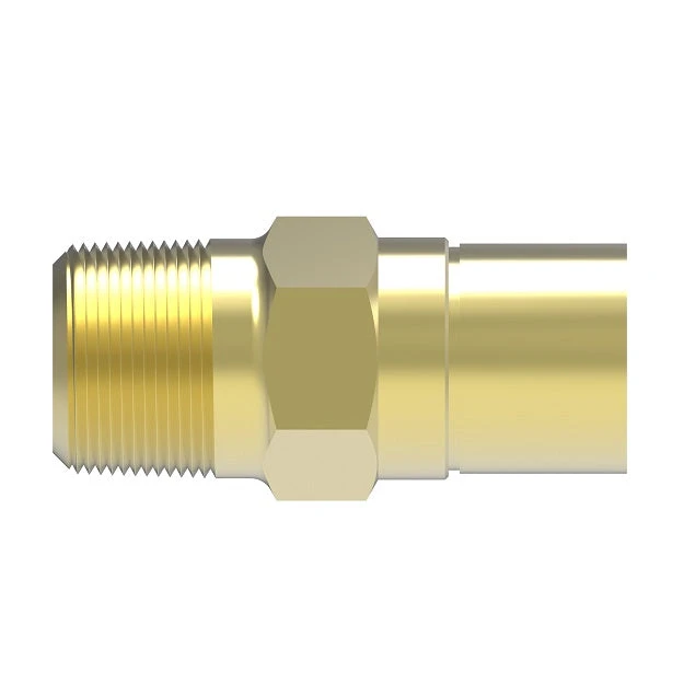 B-1106-2 Weatherhead By Danfoss | Everswage | Male Pipe Crimp Fitting For Everflex Hose | 5/16" Hose Barb X 3/8" Male NPT | Brass 2 B-1106-2 Weatherhead By Danfoss | Everswage | Male Pipe Crimp Fitting For Everflex Hose | 5/16" Hose Barb X 3/8" Male NPT | Brass - Image 2