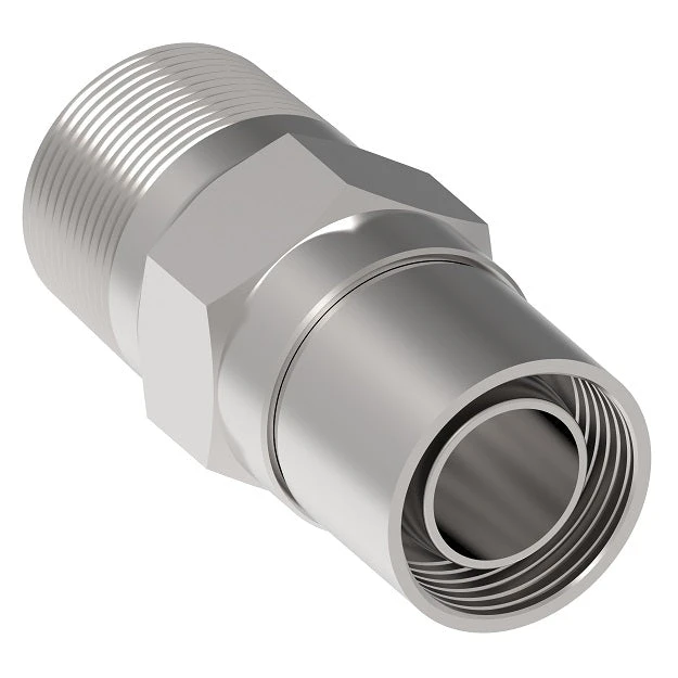 S-1106-2 Weatherhead By Danfoss | Everswage | Male Pipe Crimp Fitting For Everflex Hose | 5/16" Hose Barb X 3/8" Male NPT | 300 Stainless Steel 3 S-1106-2 Weatherhead By Danfoss | Everswage | Male Pipe Crimp Fitting For Everflex Hose | 5/16" Hose Barb X 3/8" Male NPT | 300 Stainless Steel - Image 3