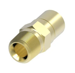 B-1104-2 Weatherhead By Danfoss | Everswage | Male Pipe Crimp Fitting For Everflex Hose | 3/16" Hose Barb X 1/4" Male NPT | Brass