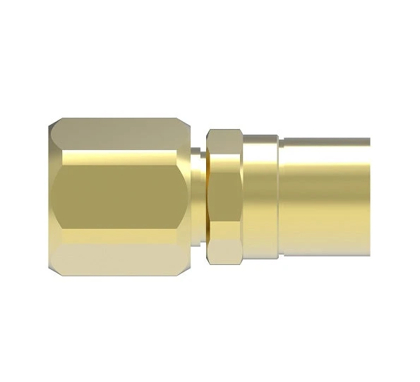 B-1312 Weatherhead By Danfoss | Everswage | Female SAE 37° JIC Swivel Crimp Fitting For Everflex Hose | 5/8" Hose Barb X 3/4" Female SAE 37° JIC Swivel | Brass 2 B-1312 Weatherhead By Danfoss | Everswage | Female SAE 37° JIC Swivel Crimp Fitting For Everflex Hose | 5/8" Hose Barb X 3/4" Female SAE 37° JIC Swivel | Brass - Image 2