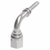 26791-12-12H96ZF Winner By Danfoss | Female JIC 37° Swivel 90° Elbow 2-Piece Hose Crimp Fitting (96mm Drop) | -12 Female JIC 37° Swivel X -12 Hose Barb | Steel