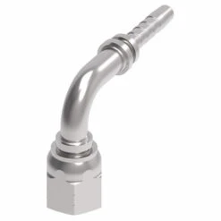 26791-12-12H96ZF Winner By Danfoss | Female JIC 37° Swivel 90° Elbow 2-Piece Hose Crimp Fitting (96mm Drop) | -12 Female JIC 37° Swivel X -12 Hose Barb | Steel