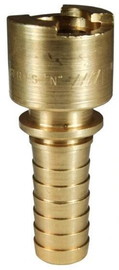 4NS6-B By Dixon Valve | Pneumatic Quick Disconnect Coupling | Dix-Lock® N-Series | Hose Barb | 3/4" Hose ID X 1/2" Body Size | Socket | Nitrile Seal | Brass