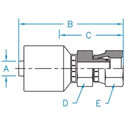 F-DH12-20-30-W By Kurt Hydraulics | Female DIN Heavy 24 Degree Seat | Swivel With O-Ring | For 3/4" Hose ID