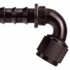 FBL1543 (FCL1543) Eaton Aeroquip® -08 SOCKETLESS™ S.A.E. 37° (JIC/AN) 120° Elbow Fitting - Black Anodized Aluminum