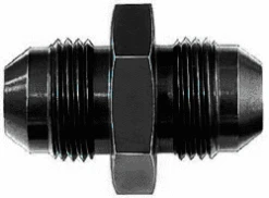 FBM5055 (FCM5055) Eaton Aeroquip® -12 Male AN X -12 Male AN Flare Union Straight Adapter - Black Anodized Aluminum