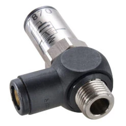 FC908-10M-6G By Parker | Slow Start Fittings | 10 Mm Push-to-Connect X 3/8" Male BSPP Thread | 22 Mm Hex | 90° Elbow | Nickel-Plated Brass