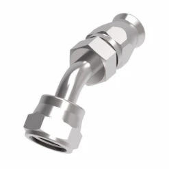 FC9341-1212S Aeroquip By Danfoss | Female SAE 45° Swivel 45° Elbow Super Gem PTFE Reusable Hose Fitting | FC Series | -12 Female SAE 45° Swivel X -12 Reusable Hose End | Steel