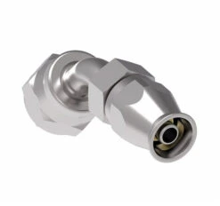 FC9341-1212S Aeroquip By Danfoss | Female SAE 45° Swivel 45° Elbow Super Gem PTFE Reusable Hose Fitting | FC Series | -12 Female SAE 45° Swivel X -12 Reusable Hose End | Steel -Hose Ware House FC9341 Danfoss Aeroquip Reusable Fitting 3