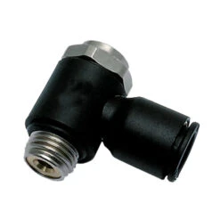 FCKC731-6M-2G By Parker | Compact Flow Controls | 6 Mm Push-to-Connect X 1/8" Male BSPP Thread | 13 Mm Hex | 90° Elbow | Composite Polymer | Pack Of 10