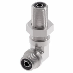 FF2030T0808S Aeroquip By Danfoss | ORS Male/ORS Male 90° Elbow Bulkhead Adapter | -08 Male O-Ring Face Seal X -08 Male O-Ring Face Seal | Steel