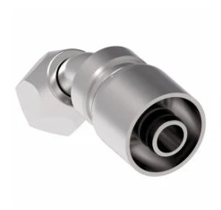 FJ3243-0808S Aeroquip By Danfoss | Female Universal Swivel 45° Elbow 100R5 Crimp Fitting | FJ Series | -08 Female JIC Swivel (Also Couples W/ SAE 45° Flare) X -08 Hose Barb | Steel -Hose Ware House FJ3243 Danfoss Aeroquip Crimp Fitting 3 12d55321 2564 4fcb 9d21 df8b73c2ac0e