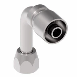 FJ3251-1212S Aeroquip By Danfoss | Female 37° JIC Swivel Long Drop 90° Elbow 100R5 Crimp Fitting | FJ Series | -12 Female 37° JIC Swivel X -12 Hose Barb | Steel -Hose Ware House FJ3251 Danfoss Aeroquip Crimp Fitting 3 1