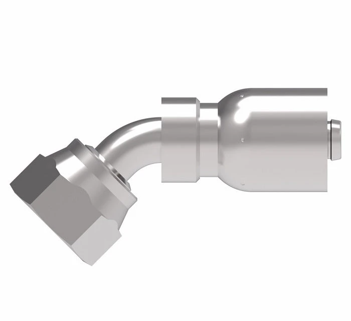 FJ3254-1010S Aeroquip By Danfoss | Female ORS Swivel 45° Elbow 100R5 Crimp Fitting | FJ Series | -10 Female O-Ring Face Seal Swivel X -10 Hose Barb | Steel 2 FJ3254-1010S Aeroquip By Danfoss | Female ORS Swivel 45° Elbow 100R5 Crimp Fitting | FJ Series | -10 Female O-Ring Face Seal Swivel X -10 Hose Barb | Steel - Image 2