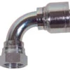 FJC90-05-05 By Dixon Valve | Crimp Fitting For PTFE Hose | With Crimp Collar | 90° Elbow | 5/16" Female JIC X -05 Hose Size | Carbon Steel