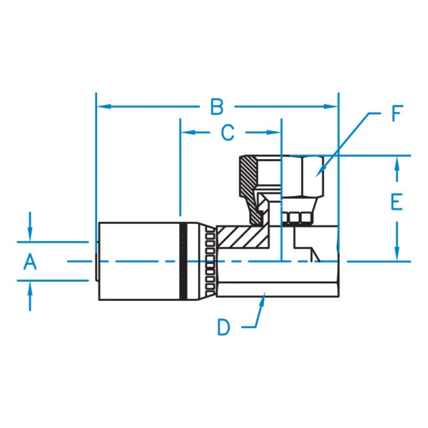 FJX90B-10-10 By Kurt Hydraulics | Female JIC | 90° Elbow | Swivel | Block Style | For 5/8" Hose ID 1 FJX90B-10-10 By Kurt Hydraulics | Female JIC | 90° Elbow | Swivel | Block Style | For 5/8" Hose ID