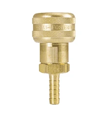 SL3603 By ZSi-Foster | Quick Disconnect | 1-Way Automatic Socket | 1/4" ID | Sleeve Lock | Hose Stem | Brass