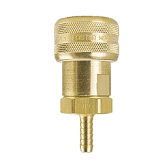 FM5605 By ZSi-Foster | Quick Disconnect | 1-Way Automatic Socket | 1/4" ID | Hose Stem | Brass
