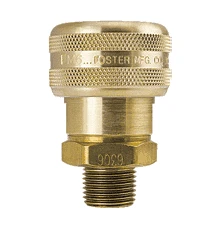 FM6506W By ZSi-Foster | Quick Disconnect | 1-Way Automatic Socket | Buna-N Seal | For Water | 3/4" MPT | Brass/Stainless Steel